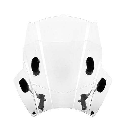 SPAMFAFGHQ Universelle Motorrad-Windschutzscheibe Schutzfolie Scheibenaufsatz Motorräder Deflektor Hoch/Runter Verstellbar Für ZONTES G1-125 G1125 2021-2023(Transparent) von SPAMFAFGHQ