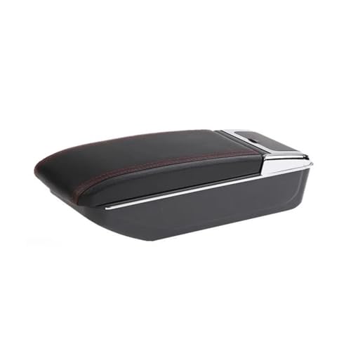 SPAMFAFGHQ Zentrale Ablage Für Den Innenraum Spezielle Nachrüstung Für Die Armlehne Des Für Peugeot 207 Und Des Für Peugeot 207 CC(B rote Linie KEIN USB) von SPAMFAFGHQ