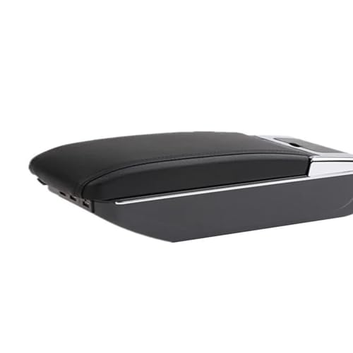 SPAMFAFGHQ Zentrale Ablage Für Den Innenraum Spezielle Nachrüstung Für Die Armlehne Des Für Peugeot 207 Und Des Für Peugeot 207 CC(D schwarze Linie 7USB) von SPAMFAFGHQ