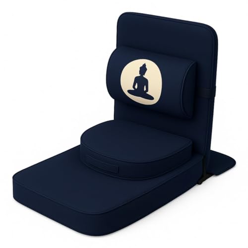 SPANCARE PHARMACEUTICALS Meditationsstuhl, groß, entspannend, Buddha, Meditationsstuhl mit Rückenstützkissen, 100 % Baumwolle, Sitzgröße: 53,3 x 45,7 cm, Marineblau SPANCARE PHARMACEUTICALS Meditationsstuhl, groß, entspannend, Buddha, Meditationsstuhl mit Rückenstützkissen, 100 % Baumwolle, Sitzgröße: 53,3 x 45,7 cm, Marineblau von SPANCARE PHARMACEUTICALS