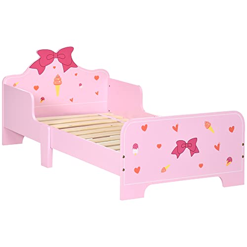 ZONEKIZ Kinderbett aus Holz 143x74x59 cm Bett für 3-6 Jährige mit Sicherheitsgittern Max. Belastung 80 kg Moderne Schlafzimmermöbel Rosa ZONEKIZ Kinderbett aus Holz 143x74x59 cm Bett für 3-6 Jährige mit Sicherheitsgittern Max. Belastung 80 kg Moderne Schlafzimmermöbel Rosa von SPANISH AOSOM