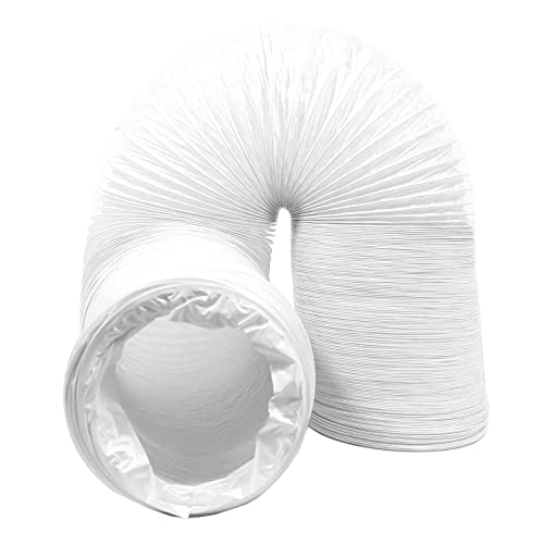 SPARES2GO Lüftungsschlauch für Klimaanlagen, PVC, extra lang, flexibel, universal, 125 mm x 10 m, Weiß von Spares2go