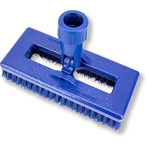Sparta 3638831EC14 Polyester Rechteck Scheuerbürste Bodenbürste Reinigungsbürste mit Schwenkkopf zur Reinigung 8 Zoll Blau von SPARTA