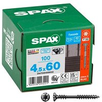 SPAX® Fassadenschrauben T20 Linsensenkkopf BLAX A2 25470404506022 4,5 mm x 60 mm, 100 St. von SPAX®