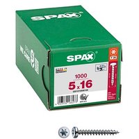 SPAX® Universalschrauben T20 Halbrundkopf WIROX 0201010500165 5 mm x 16 mm, 1000 St. von SPAX®