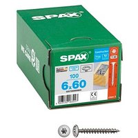 SPAX® Holzbauschrauben T30 Tellerkopf Edelstahl A2 0257000600605 6 mm x 60 mm, 100 St. von SPAX®