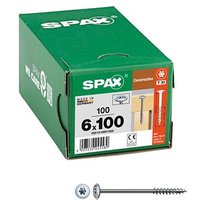 SPAX® Holzbauschrauben T30 Tellerkopf WIROX 0251010601005 6 mm x 100 mm, 100 St. von SPAX®