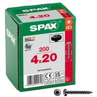 SPAX® Universalschrauben T20 Halbrundkopf BLAX 0201040400203 4 mm x 20 mm, 200 St. von SPAX®