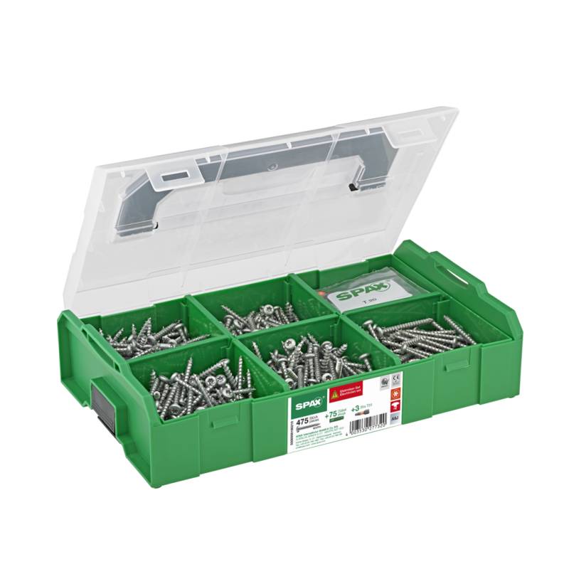 SPAX Elektriker Montagekoffer klein Universalschrauben Halbrundkopf Dübel Bits von SPAX International GmbH & Co. KG