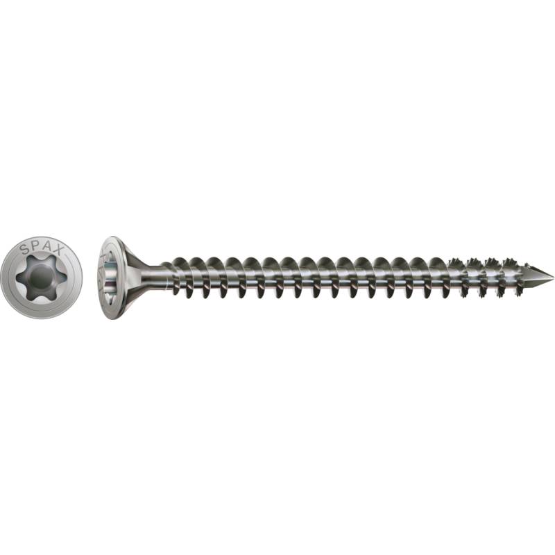 SPAX Holzbauschraube Edelstahl A2 Vollgewinde Senkkopf T-STAR plus CUT-Spitze 8 x 140mm - 50 Stück von SPAX International GmbH & Co. KG