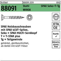 Schraube r 88091 Senkkopf/T-STAR tg 10 x 450/ 80-T50 Stahl wirox von SPAX