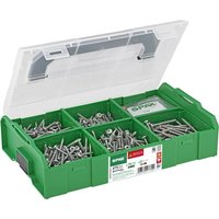 Spax - Elektriker Montagekoffer klein, t-star plus, 475 Halbrundkopf + 75 Dübel + 3 Bits in Mini l-boxx von SPAX