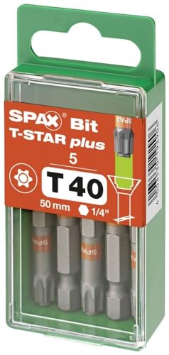 SPAX BIT T-STAR plus T40, Länge: 50mm, 5 Stück in der Dose, 5000009193409 von SPAX