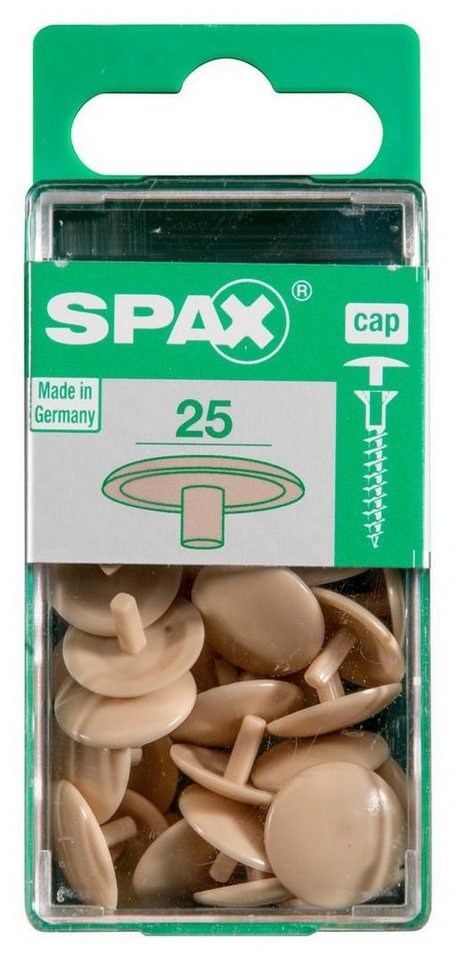 SPAX Abdeckkappe Spax Abdeckkappen beige zum stecken (stift) - 25 von SPAX