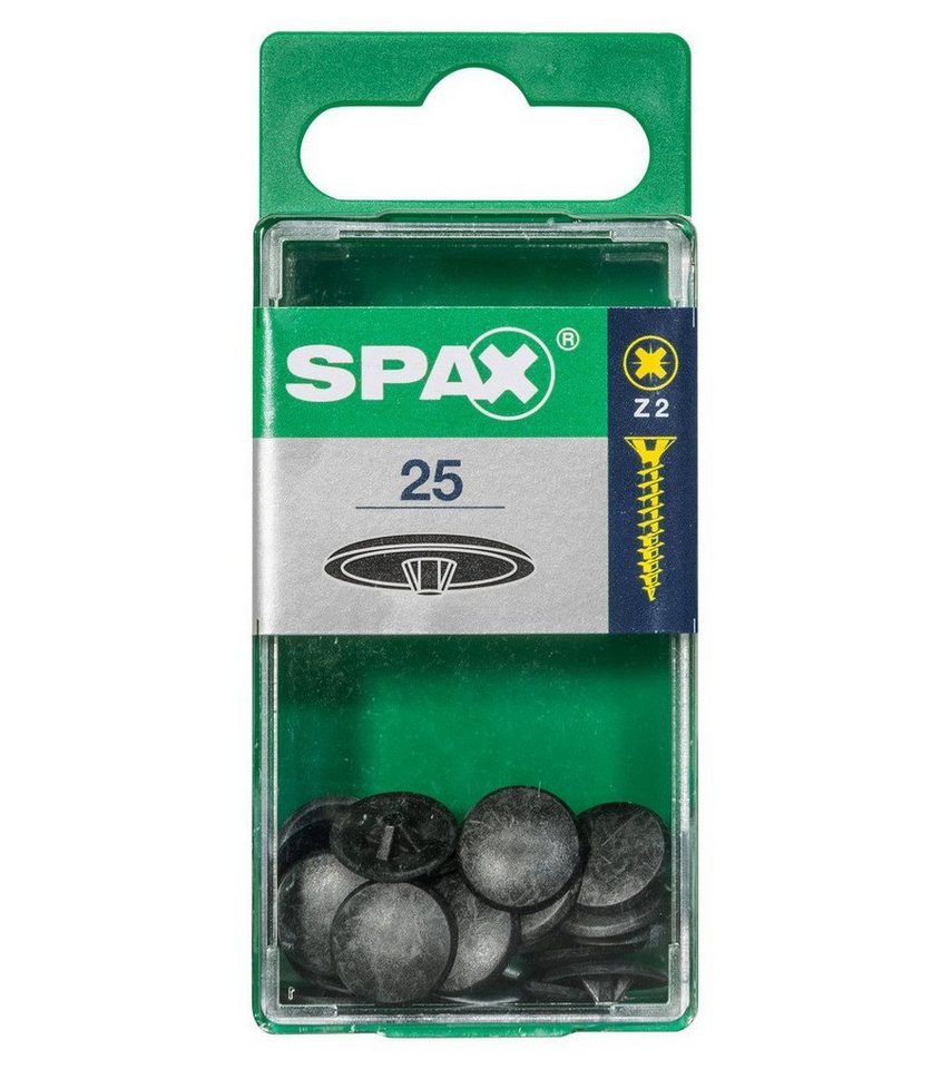 SPAX Abdeckkappe Spax Abdeckkappen schwarz zum stecken - 25 Stk. von SPAX