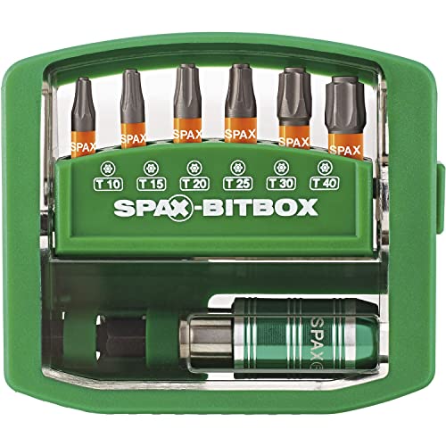 SPAX BITbox T-STAR plus, Schnellwechsel-Bithalter, 6 Bits: T10, T15, T20, T25, T30, T40 in 25 mm - 4000007899019 von SPAX