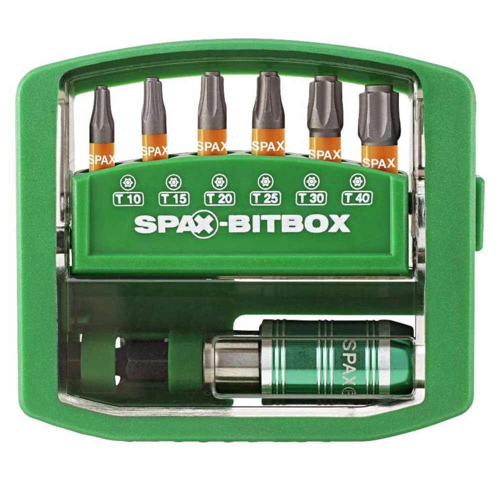SPAX Bit-Set BITBOX T-STAR plus, 6 Bits, T10, T15, T20, T25, T30, T40 4000007899019, inkl. Bithalter von SPAX