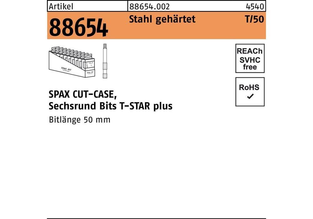 SPAX Bit-Set Bit R 88654 T-Star Plus SW 1/4x50 T 25 Stahl gehärtet von SPAX