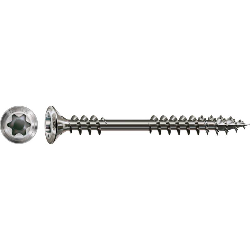 SPAX Fassadenschraube Edelstahl A2 Fixiergewinde Linsensenkkopf T-STAR plus 4CUT-Spitze 4,5 x 43mm - 200 Stück von SPAX International GmbH & Co. KG