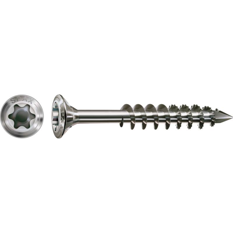 SPAX Fassadenschraube Edelstahl A2 Teilgewinde Linsensenkkopf T-STAR plus 4,5 x 80 mm - 100 Stück von SPAX International GmbH & Co. KG