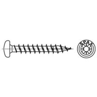 Spax Universalschraube 4,5 x 25 mm Halbrundkopf Kreuzschlitz Z Vollgewinde 4CUT WIROX A3J 1000 Stk von SPAX