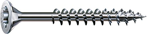 SPAX 191010801405 Befestigungsmittel Holzbauschraube, 8,0 x 140 mm, 50 Stück, T-Star Plus, Senkkopf, Teilgewinde, 4CUT, WIROX A3J, 0191020801405, Blank Verzinkt, 10 von SPAX