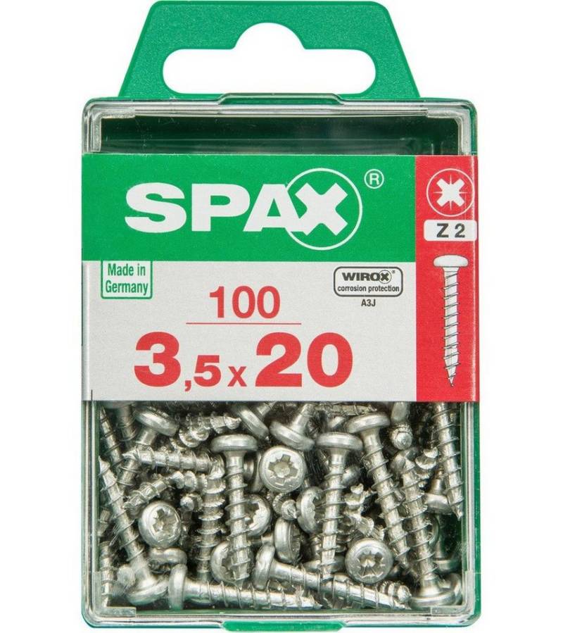 SPAX Holzbauschraube Spax Universalschrauben 3.5 x 20 mm TX 20 Rundkopf von SPAX
