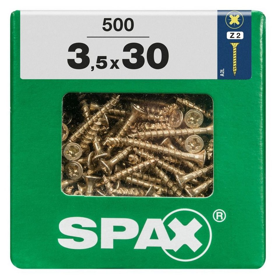 SPAX Holzbauschraube Spax Universalschrauben 3.5 x 30 mm PZ 2 - 500 von SPAX