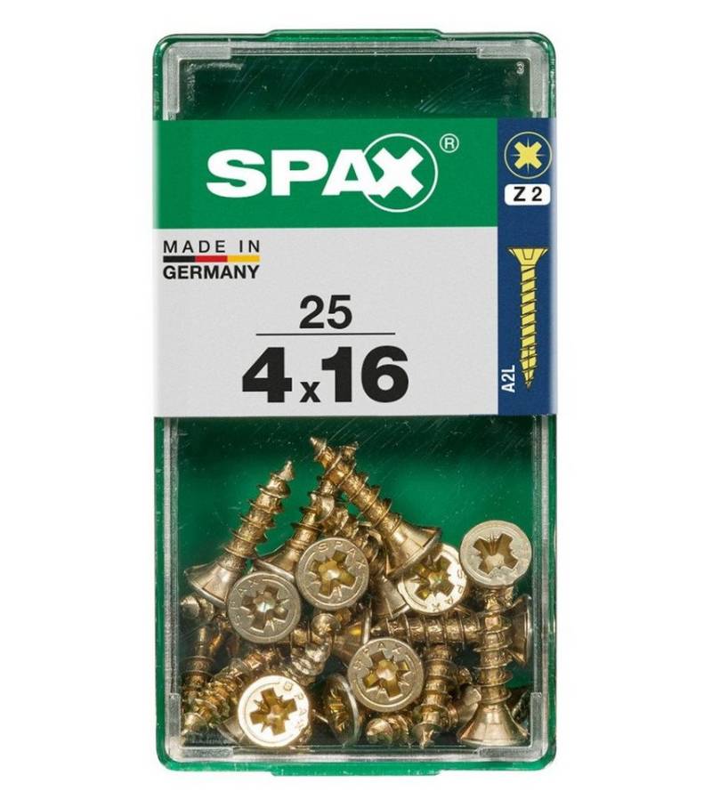 SPAX Holzbauschraube Spax Universalschrauben 4.0 x 16 mm PZ 2 - 25 Stk. von SPAX