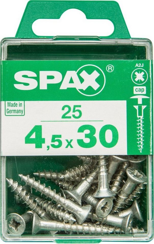SPAX Holzbauschraube Spax Universalschrauben 4.5 x 30 mm PZ 2 - 25 Stk. von SPAX