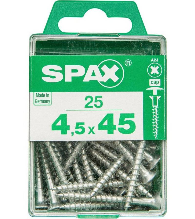 SPAX Holzbauschraube Spax Universalschrauben 4.5 x 45 mm PZ 2 - 25 Stk. von SPAX