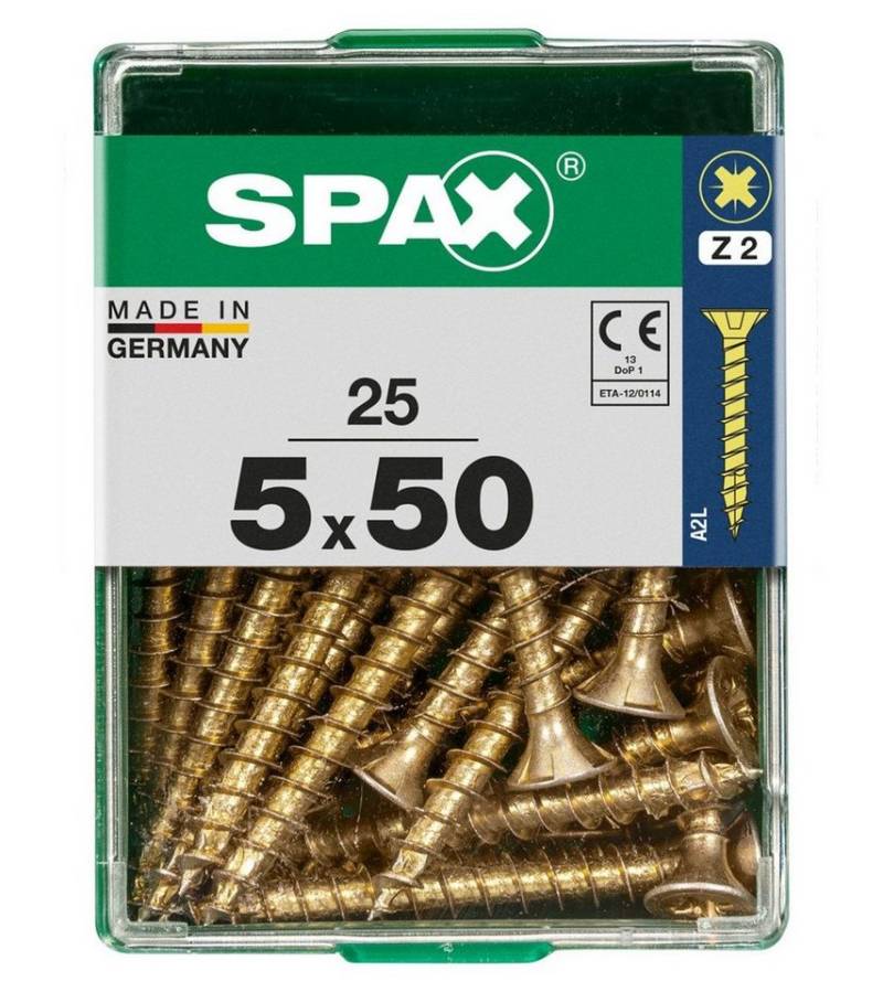 SPAX Holzbauschraube Spax Universalschrauben 5.0 x 50 mm PZ 2 - 25 Stk. von SPAX