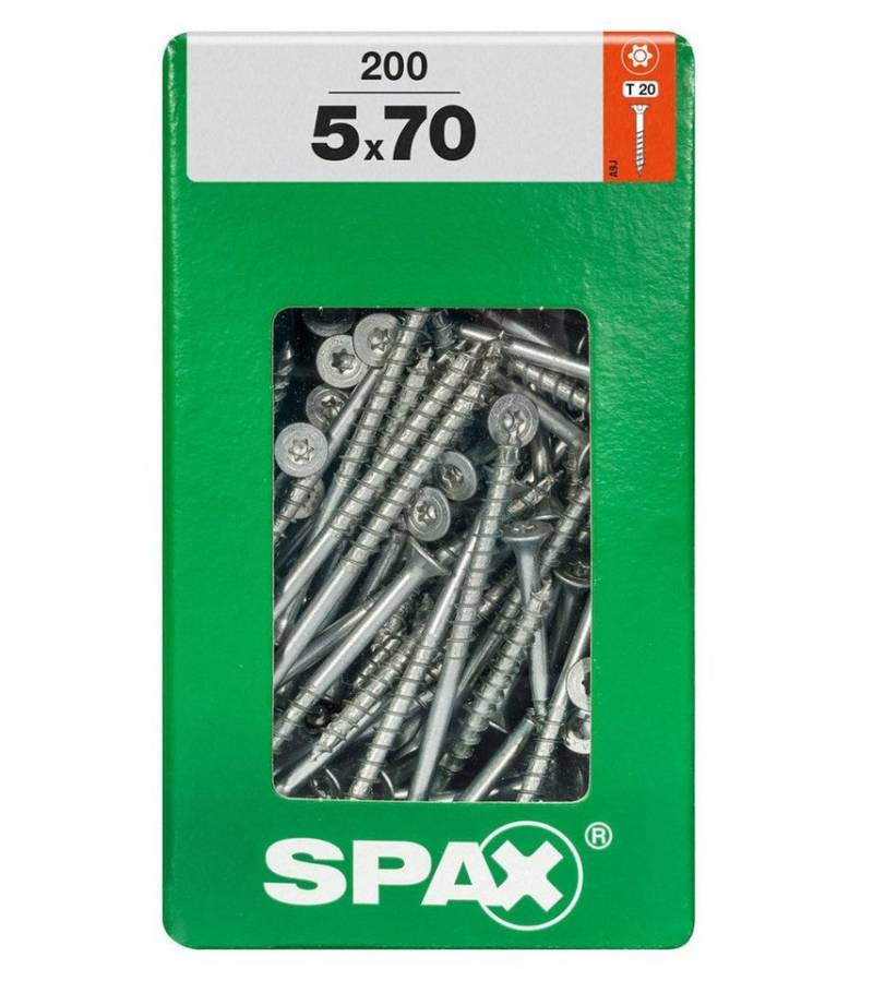 SPAX Holzbauschraube Spax Universalschrauben 5.0 x 70 mm TX 20 Senkkopf von SPAX