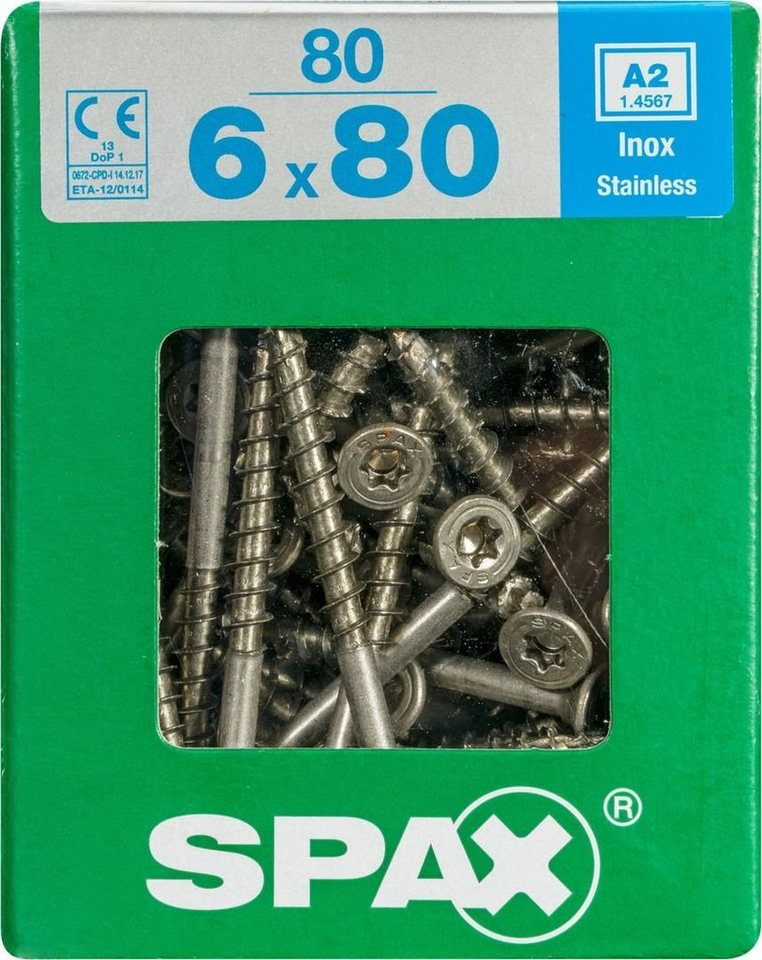 SPAX Holzbauschraube Spax Universalschrauben 6.0 x 80 mm TX 30 - 80 von SPAX