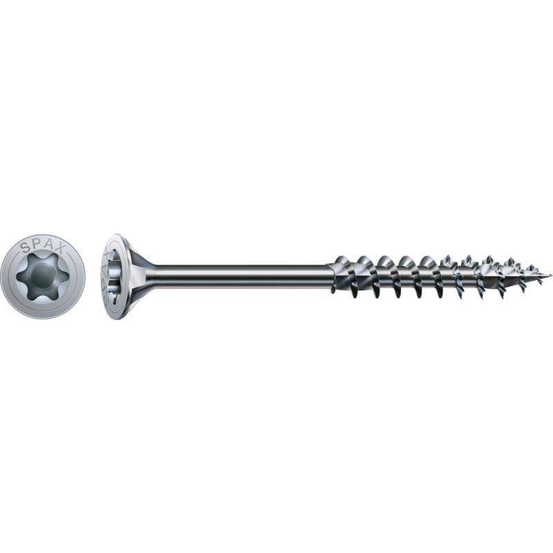 SPAX Holzbauschraube WIROX Teilgewinde Senkkopf T-STAR plus 4CUT-Spitze 10 x 160mm - 50 Stück von SPAX International GmbH & Co. KG