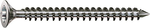 SPAX Holzbauschraube aus Edelstahl rostfrei A4, 10,0 x 220 mm, 50 Stück, T-STAR plus, Senkkopf mit Fräsrippen, Vollgewinde, CUT-Spitze, 1208001002205 von SPAX