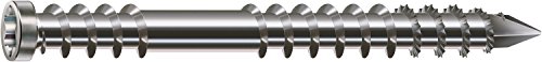 SPAX 538000601003 Holzterrassenschraube mit Zylinderkopf 6.0X 100 Torx 25 Edelstahl A4, Blank Verzinkt, 6,0 x 100 mm, 100 Stück SPAX 538000601003 Holzterrassenschraube mit Zylinderkopf 6.0X 100 Torx 25 Edelstahl A4, Blank Verzinkt, 6,0 x 100 mm, 100 Stück von SPAX