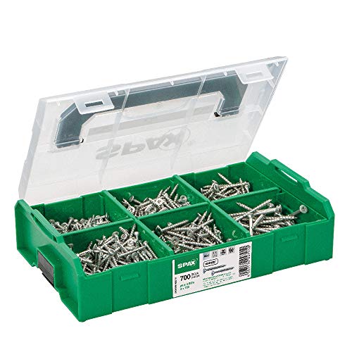 SPAX Montagekoffer, L-Boxx, Wirox A9J, Senkkopf T-Star Plus (Mini, Single) 700pieces von SPAX