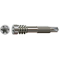 Spax - Terrassenschraube Alu, 5 x 48 mm, 100 Stück, Fixiergewinde, Zylinderkopf, t-star plus T25, Bohrspitze - 0557000500483 von SPAX