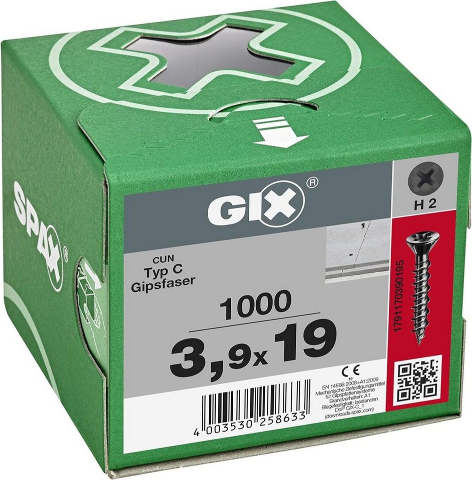 SPAX Schnellbauschraube GIX-C Packung, (1000 St) von SPAX