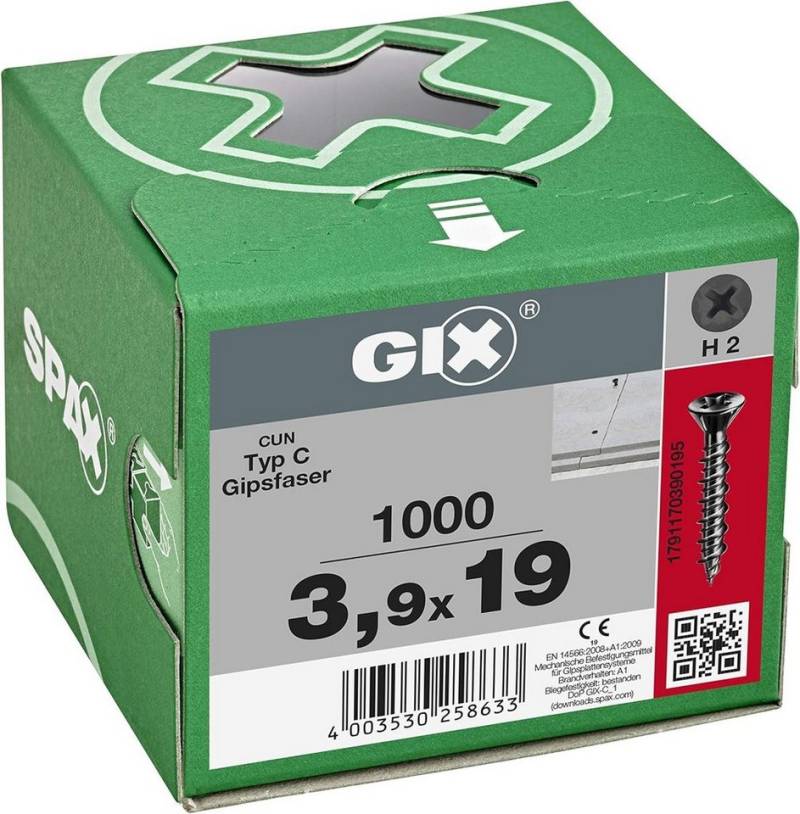 SPAX Schnellbauschraube GIX-C Packung, (1000 St) von SPAX