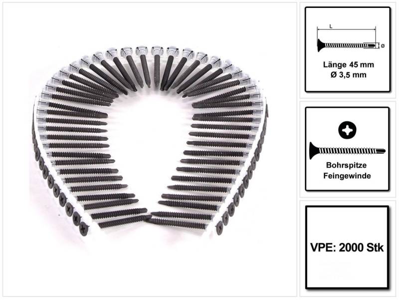 SPAX Schraube GIX-D Schnellbauschrauben 3,5 x 45 mm 2000 Stk (2x 1991170350456) B von SPAX