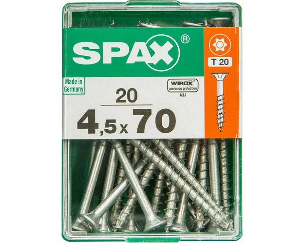 SPAX Schraube 4Cut 326655, (Packung, mit Senkkopf), Teilgewinde, 4 Cut-Spitze, Wirox Korrisonsschutz von SPAX