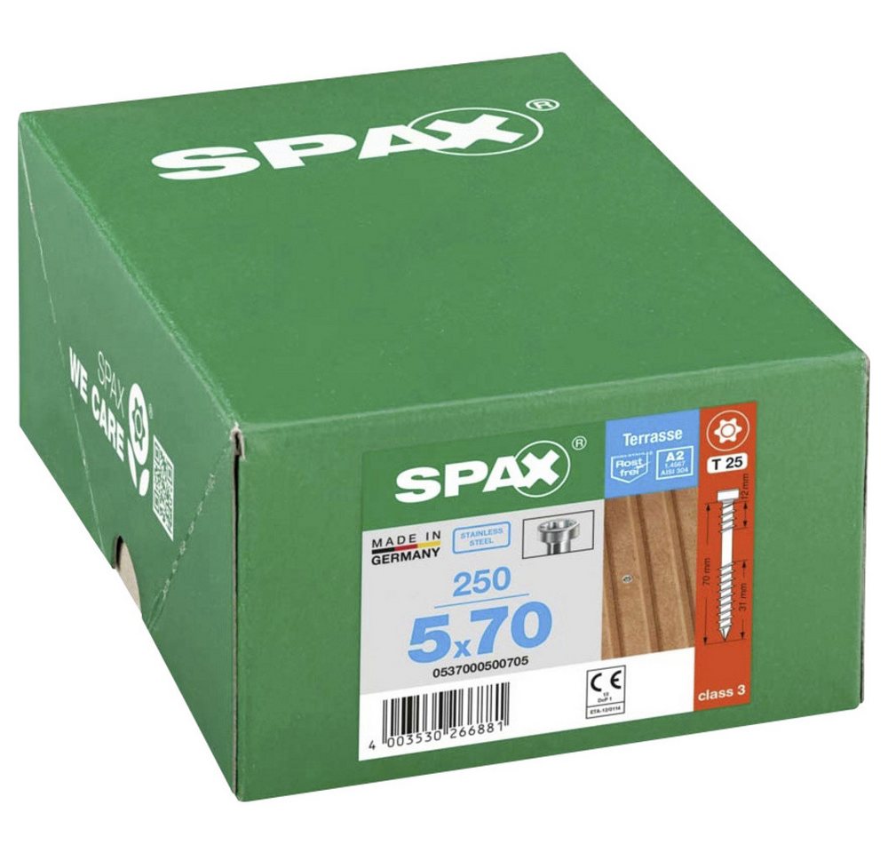 SPAX Schraube SPAX 0537000500705 Holzschraube 5 mm 70 mm T-STAR plus Edelstahl A SPAX Schraube SPAX 0537000500705 Holzschraube 5 mm 70 mm T-STAR plus Edelstahl A von SPAX