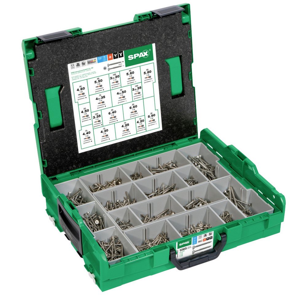 SPAX Schrauben-Set SPAX 5000009165019 Kombi-Schrauben-Sortiment 1 Set SPAX Schrauben-Set SPAX 5000009165019 Kombi-Schrauben-Sortiment 1 Set von SPAX