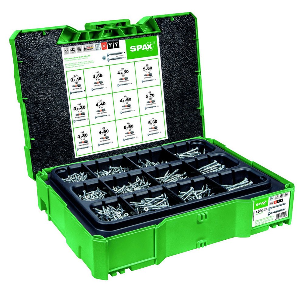 SPAX Schrauben-Set SPAX 5000009172009 Kombi-Schrauben-Sortiment 1 Set SPAX Schrauben-Set SPAX 5000009172009 Kombi-Schrauben-Sortiment 1 Set von SPAX