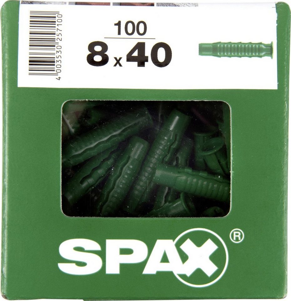 SPAX Schrauben- und Dübel-Set Spax Spreizdübel 8.0 x 40 mm - 100 Stück SPAX Schrauben- und Dübel-Set Spax Spreizdübel 8.0 x 40 mm - 100 Stück von SPAX