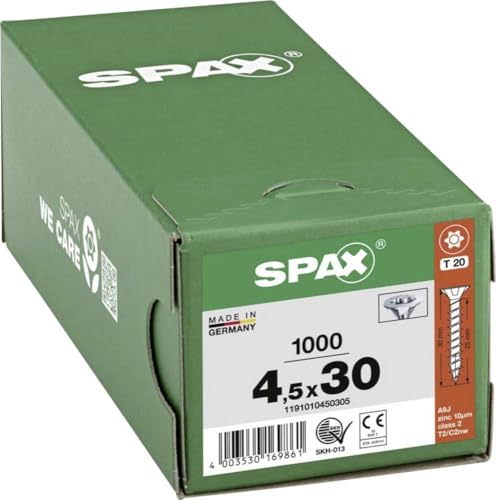 SPAX Senkkopf 4.5x 30 Vollgewinde Torx 20 Wirox-Silber mit Bewertung von SPAX