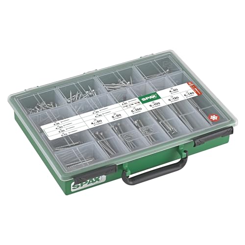 SPAX Sortimentskoffer groß, Schrauben-Set mit 14 Abmessungen, 384 Schrauben + 3 Bits, Senkkopf, T-STAR plus, WIROX - 4000001991169 SPAX Sortimentskoffer groß, Schrauben-Set mit 14 Abmessungen, 384 Schrauben + 3 Bits, Senkkopf, T-STAR plus, WIROX - 4000001991169 von SPAX