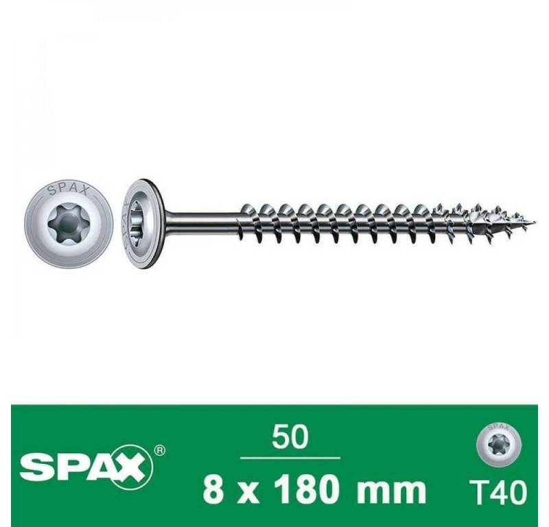 SPAX Spanplattenschraube SPAX Tellerkopf HI.Force Wirox 8 x180 mm, 50 St/Box von SPAX